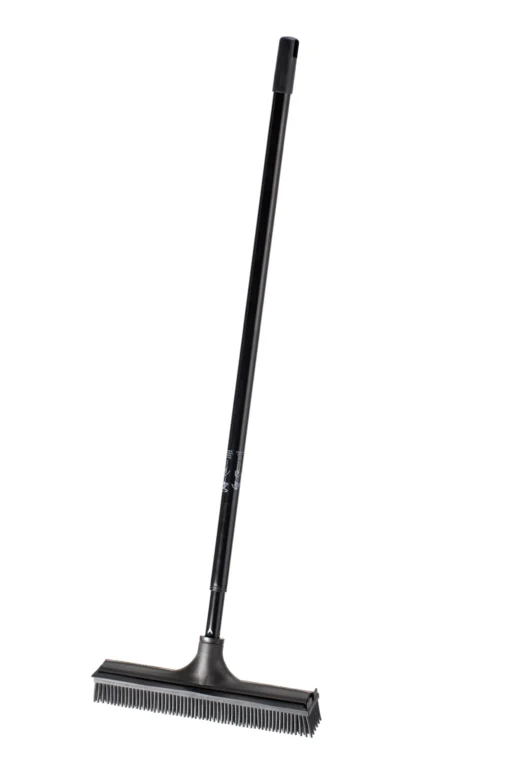 V7 Super Broom, σκούπα καουτσούκ σε μαύρο χρώμα με τηλεσκοπικό κοντάρι